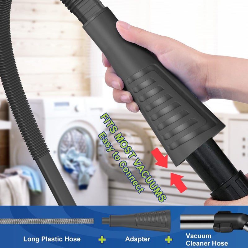 Sealegend 2 Pcs Dryer Vent Cleaner Kit With Guide Wire Vacuum Hose Attachment Brush Lint Remover Power Washer And Dryer Vent Vacuum Hose Black - Image 4